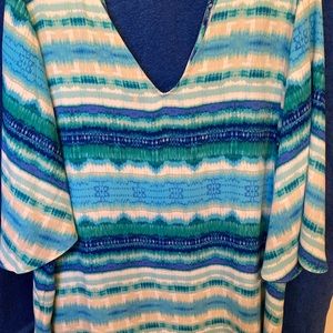 Ladies Summer Ocean Blues Blouse